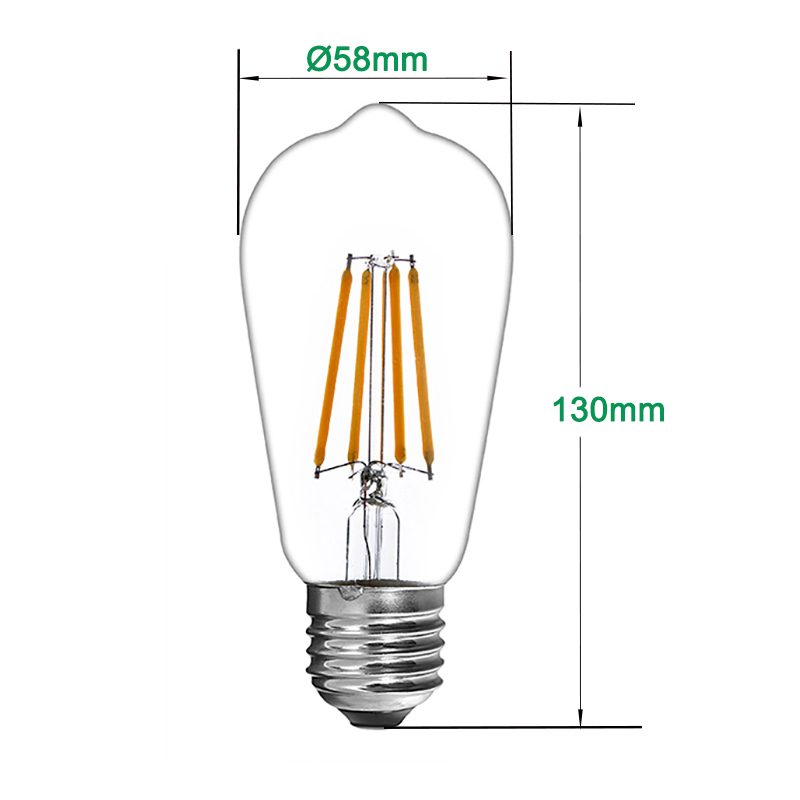 اديسون ستايل ST58 لمبة الشعيرة LED