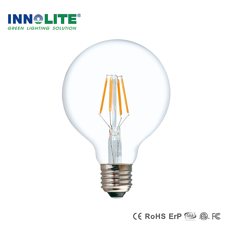 Ampoules à filament LED à globe à intensité variable Edison Classic Globe G95 4W