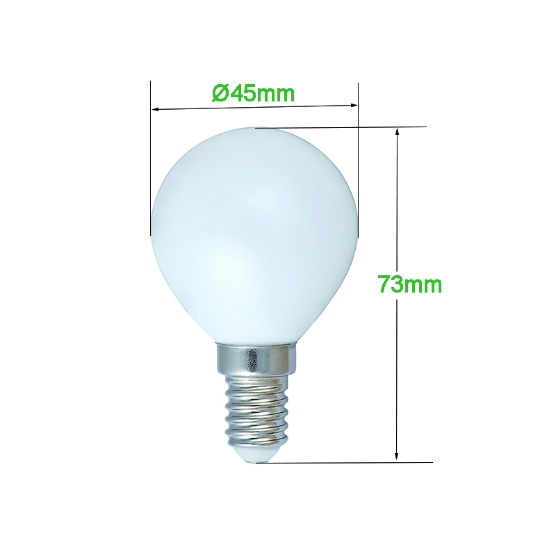 Vollglas-LED-Lampen Golfball G45 P45