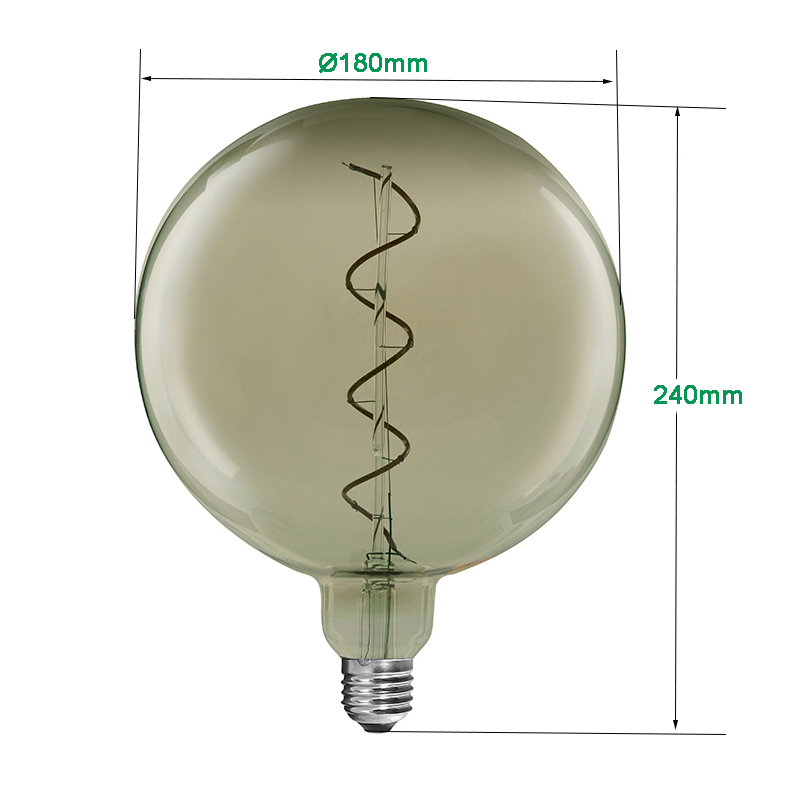 G180 Vintage LED лампочки энергосбережения с гибкой спиральной нитью 4W