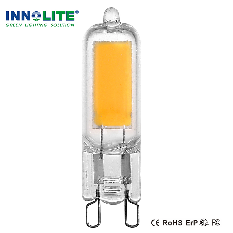 G9 LED light bulbs Full glass 3.5W COB, 35W equivalent halogen G9 replacement