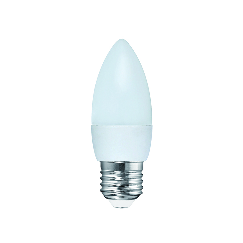 Kunststof beklede aluminium C37 dimbare LED kroonluchter licht 5W