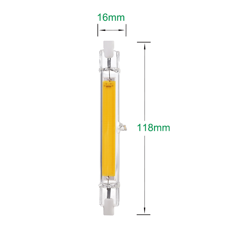 R7S 118MM LED Glass Tube Lamp 10W