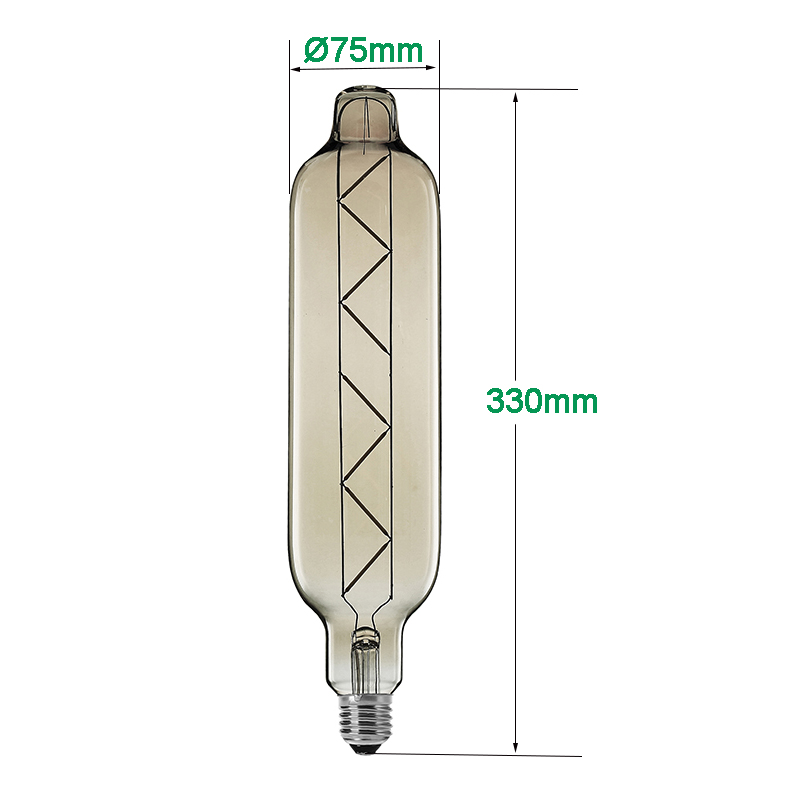 XXL size Tubular T75 golden LED bulbs 7W, GU10 LED Spotlight manufacturer china, China Giant LED Filament Bulb manufacturer