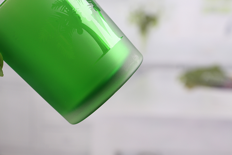 Small green candle holders