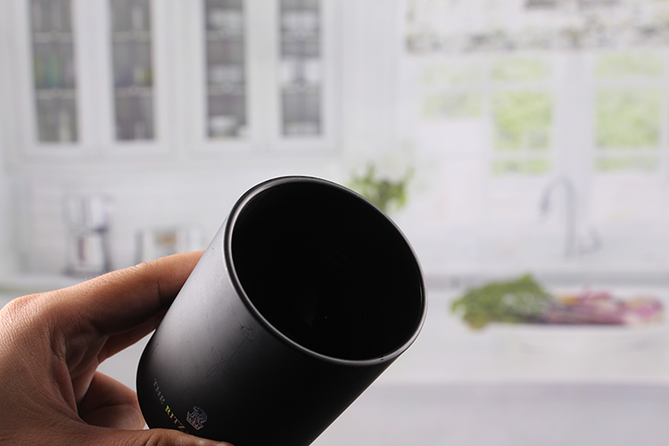 Black votive glass candle holder