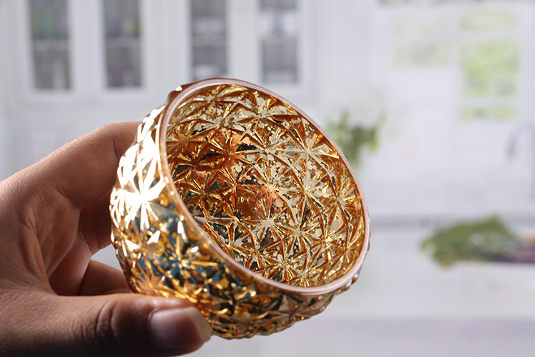 Small gold candle holders