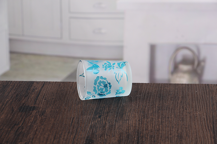 Colored glass candle jars