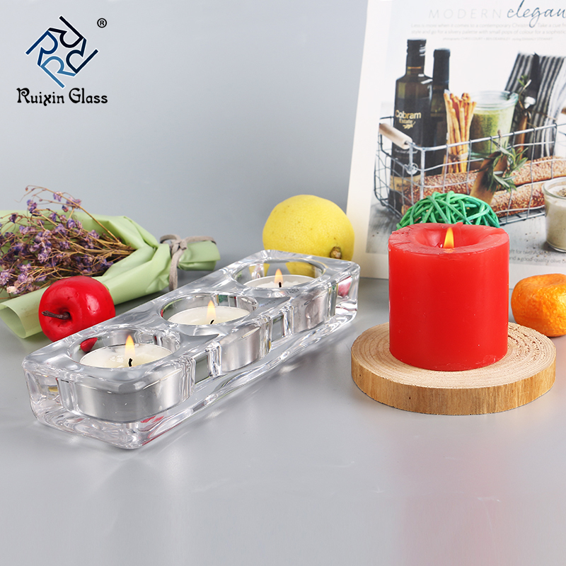 Glass bowl candle holder