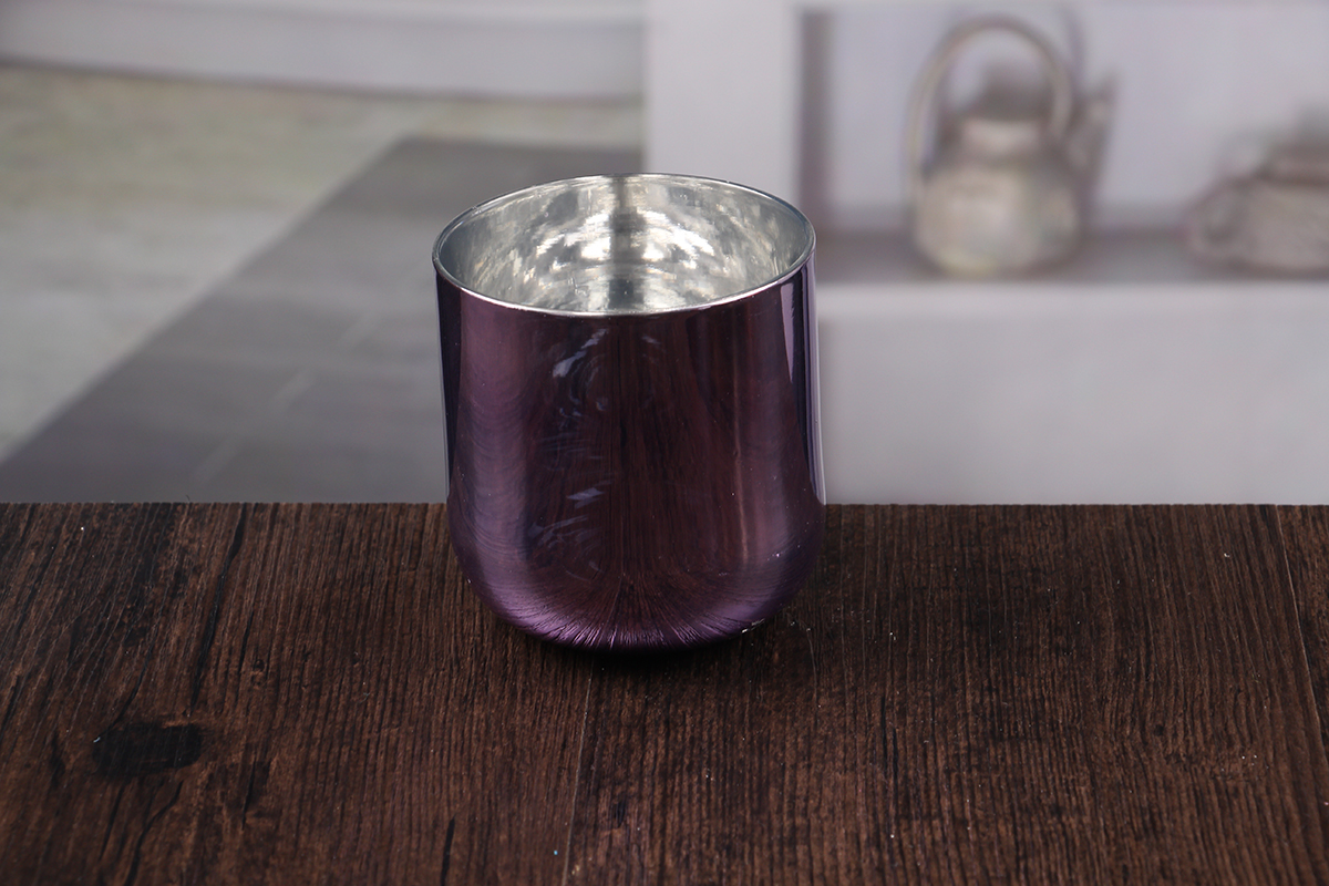 Stemmed glass candle holders