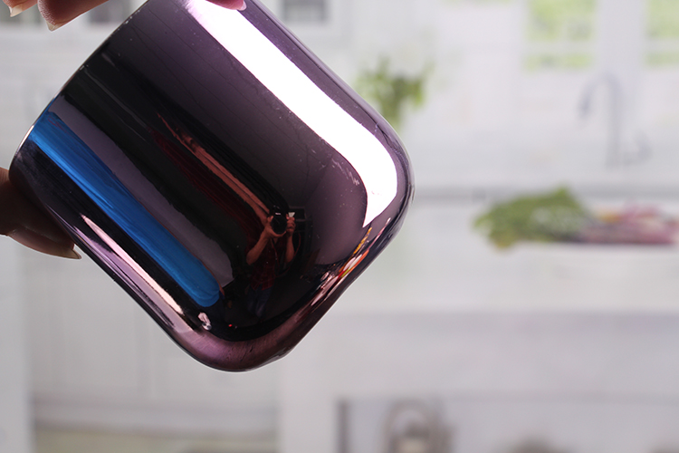 Stemmed glass candle holders