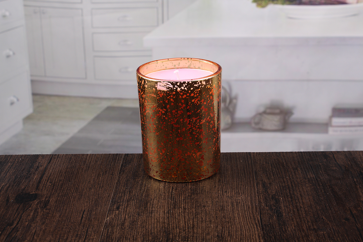 Golden votive candle holder