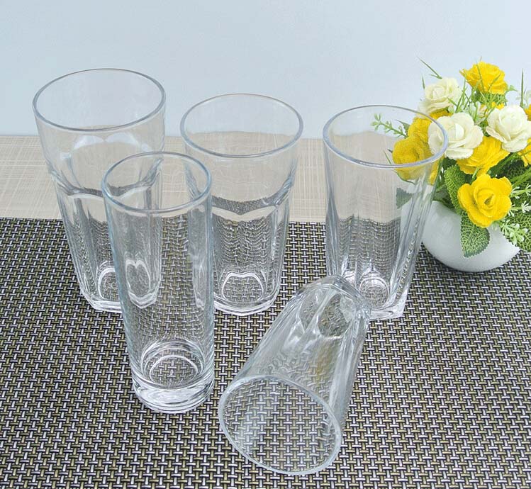 clear drinking cups