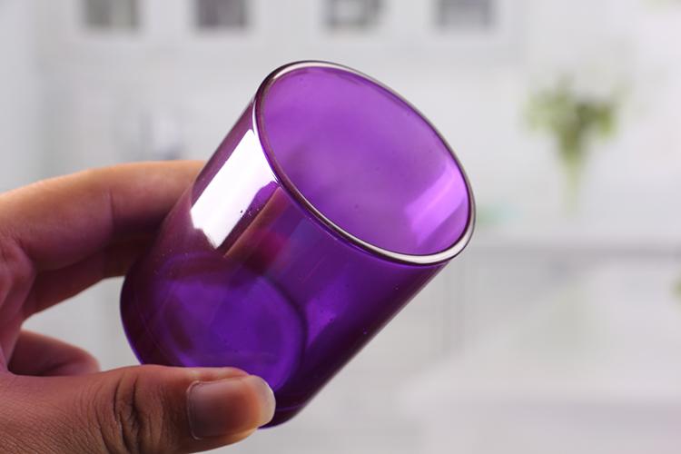 Purple candle holders