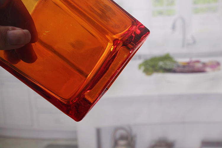 Glass square candle holder