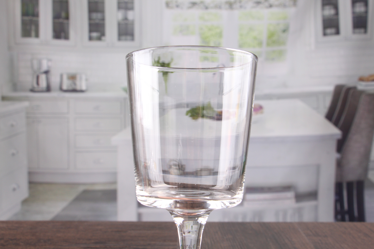 Glass goblet candle holders