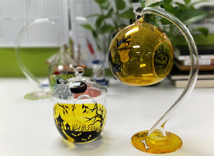 Halloween Glass Candle Holders