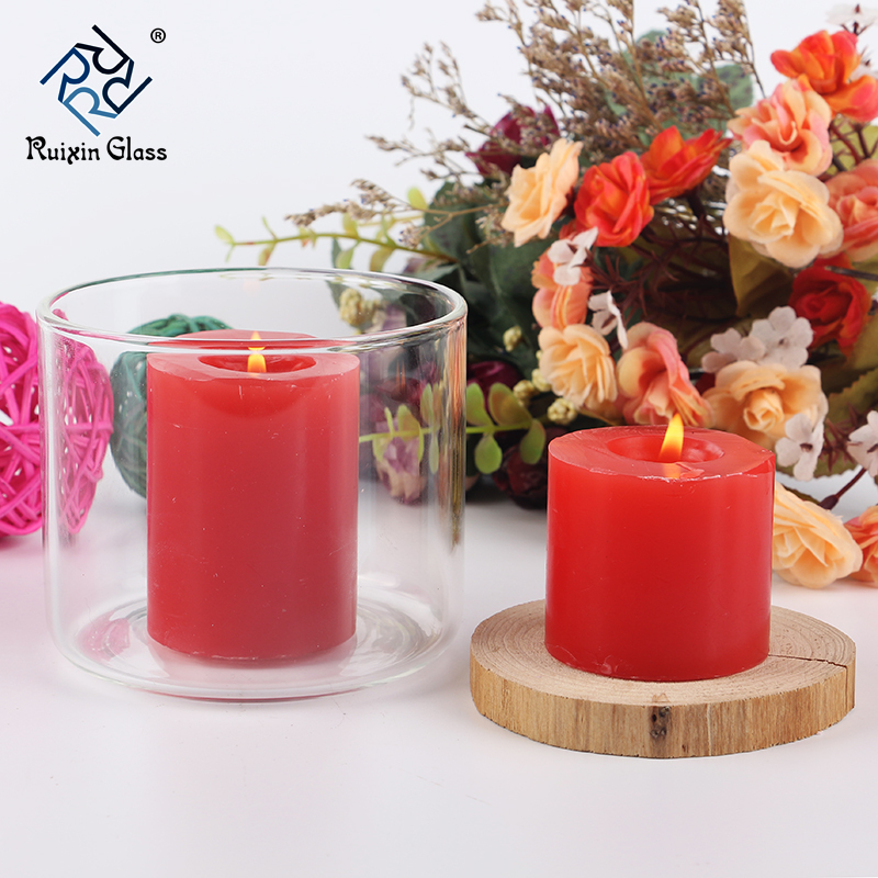 Hang glass candle holder