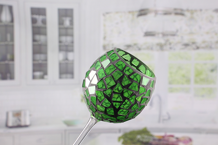 Handmade glass candle holder