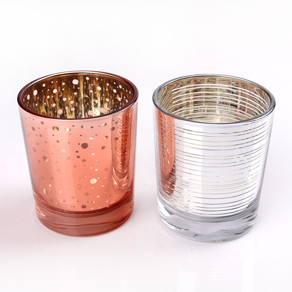CD007 New Fashion Custom Logo Glass Gold Candle Holder Supplier From China