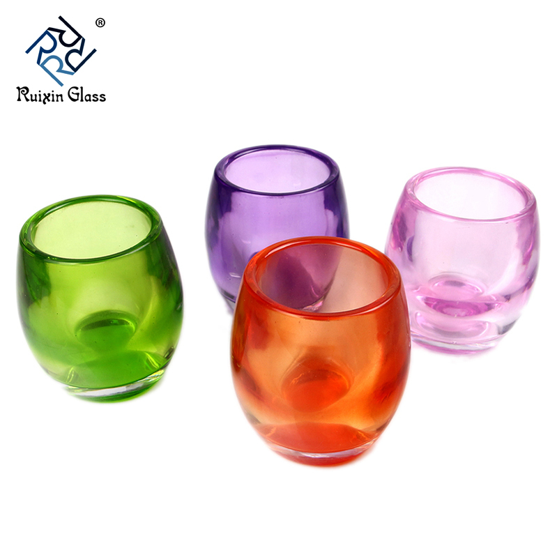 Light blue ceramic candlestick