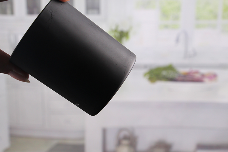 Black votive glass candle holder