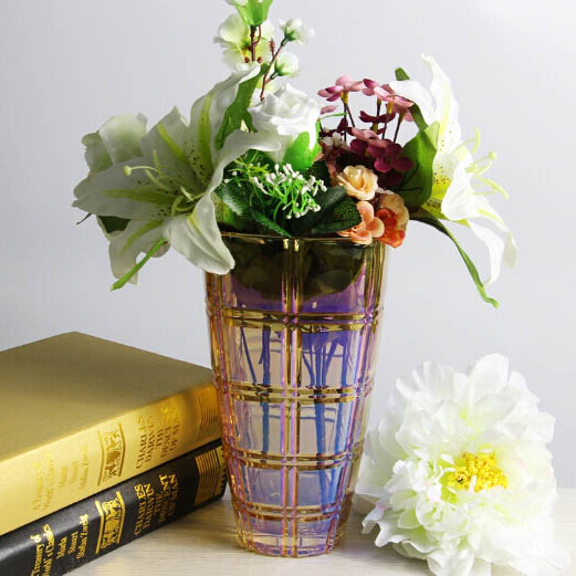 Golden glass vase