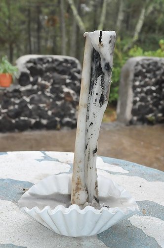 make candle holders out of flammable material