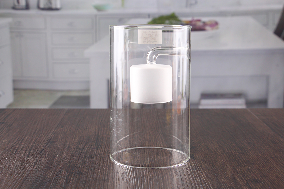 Glass hurricane candle holders