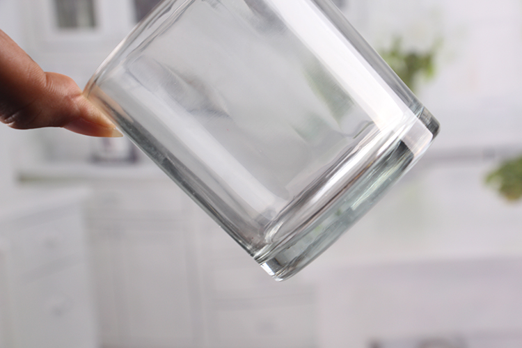 Clear glass candle holders