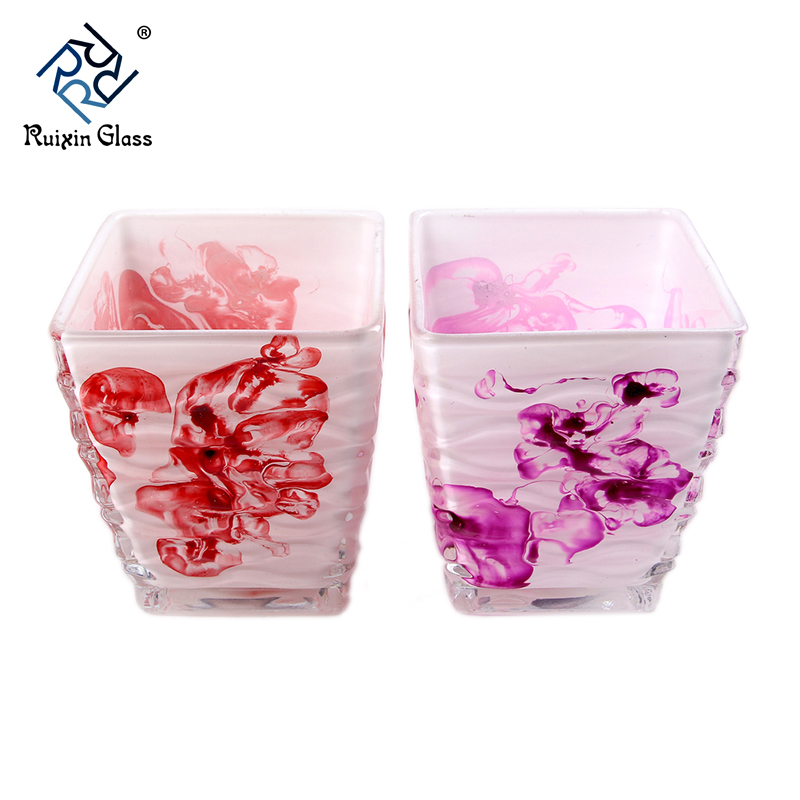 Colored ceramic candlestick