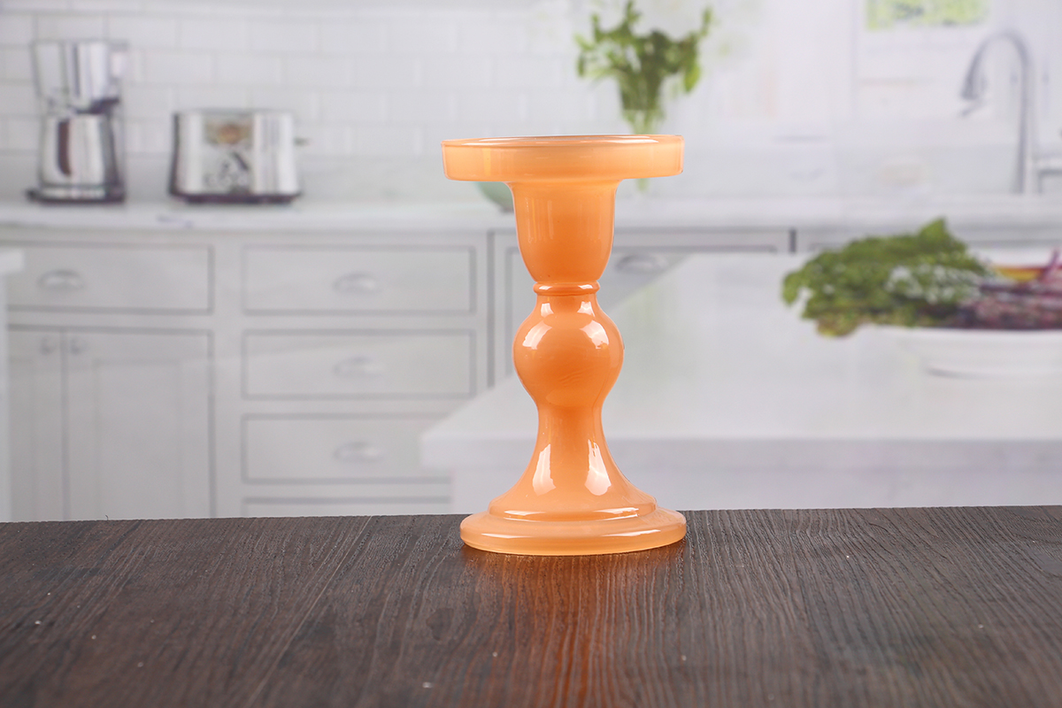 Glass tea light candle holder