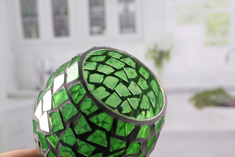 Handmade glass candle holder