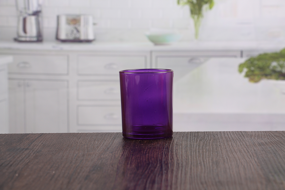 Purple candle holders