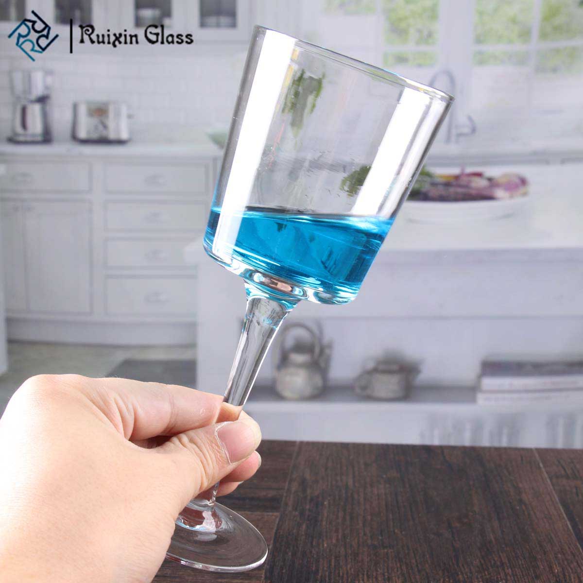 Glass goblet candle holders