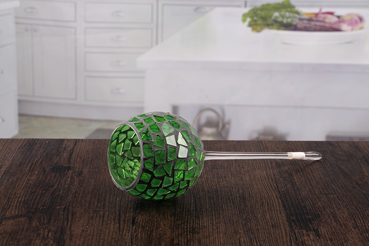 Handmade glass candle holder