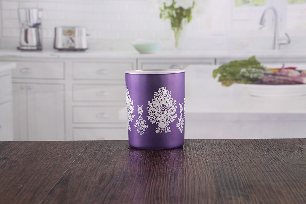 Glass candle container