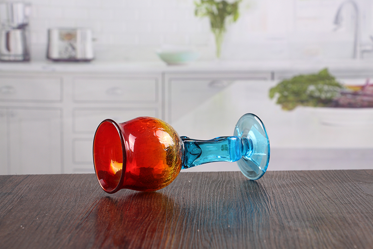 Wine glass shape candle holder