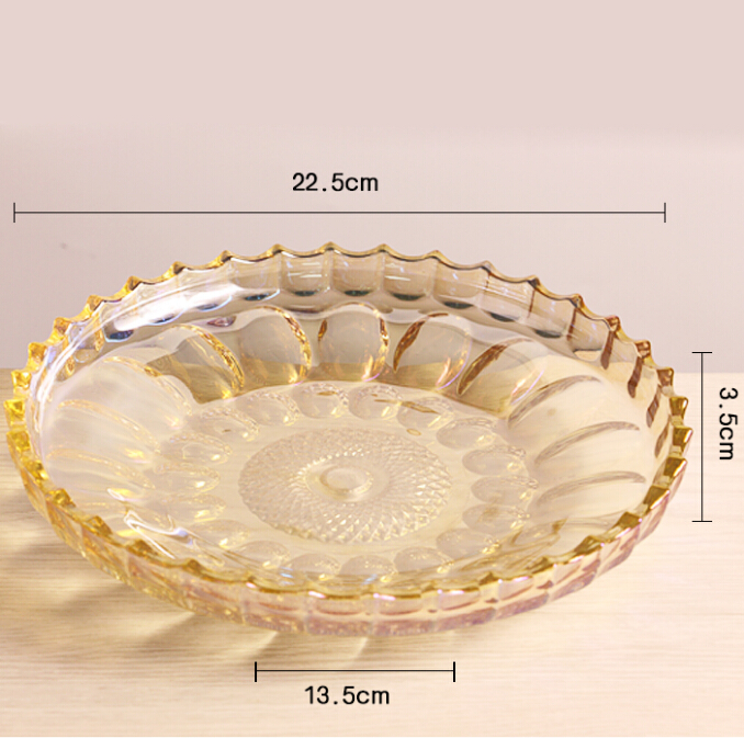 Yellow glass dish