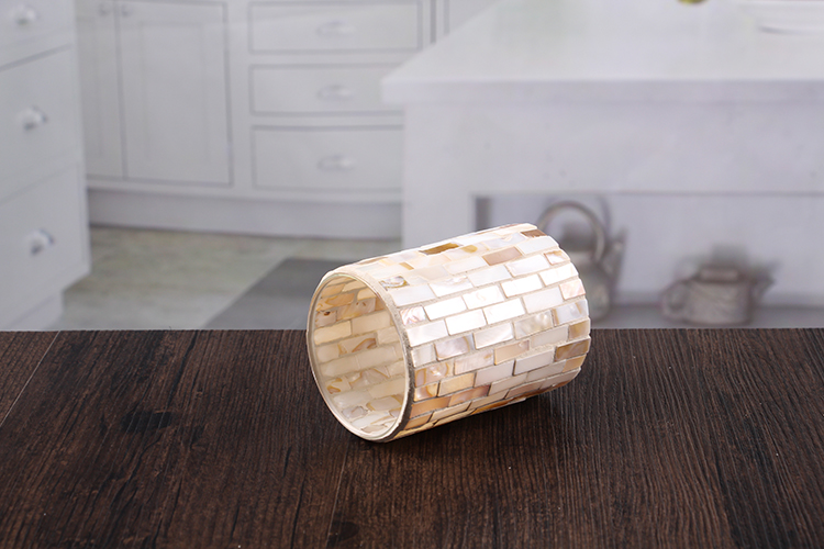 Mosaic glass candle holder