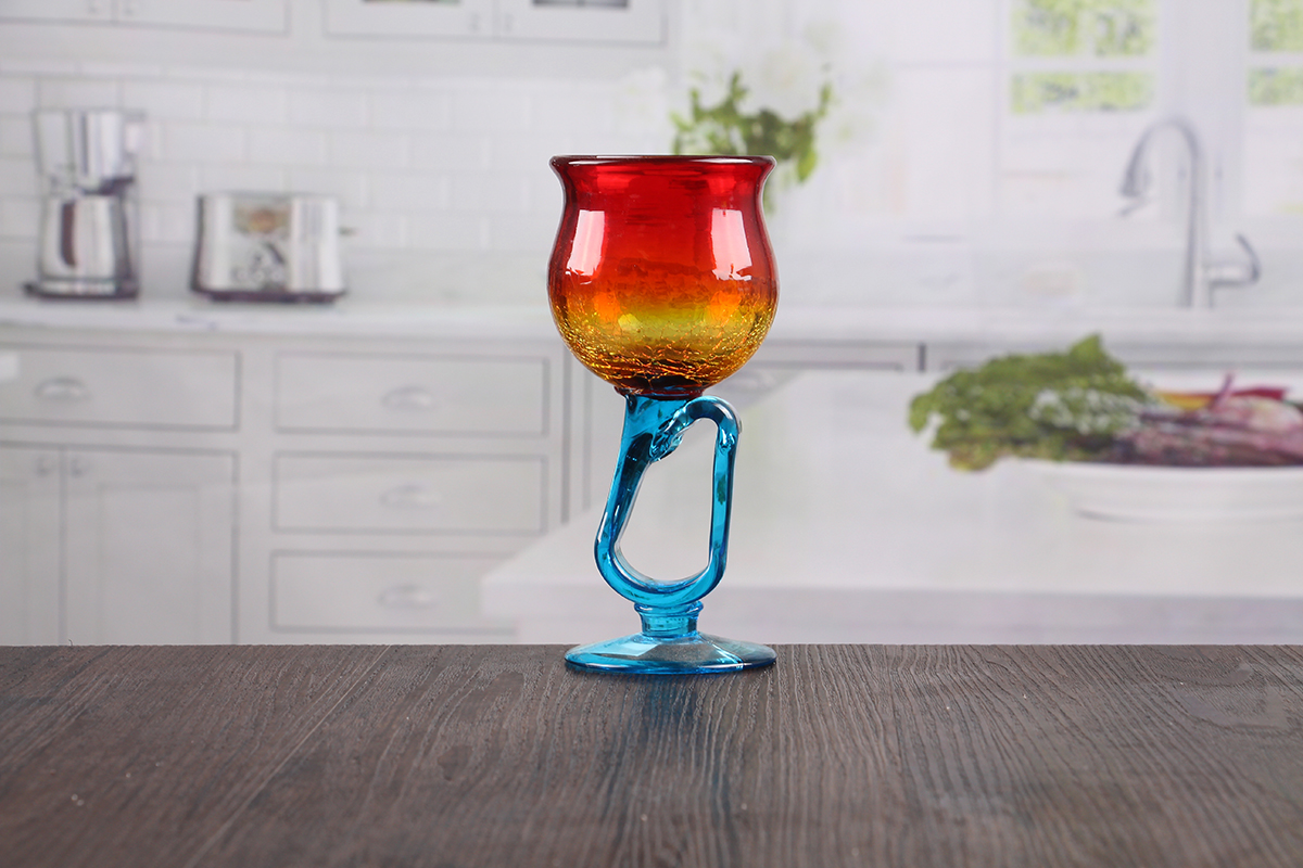 Wine glass shape candle holder