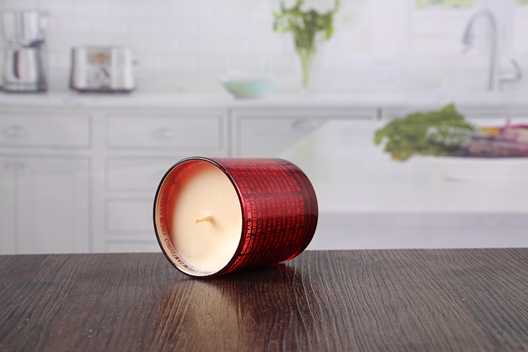 Red candle holder