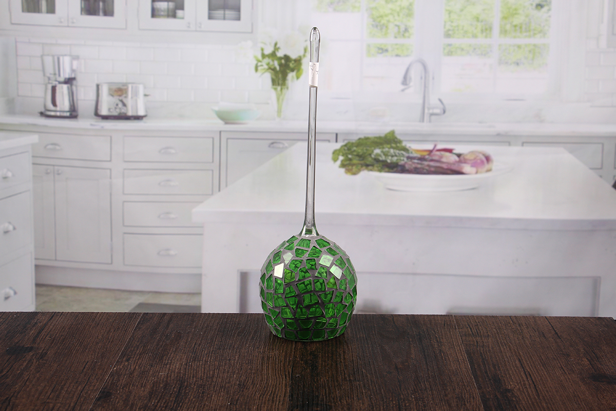 Handmade glass candle holder