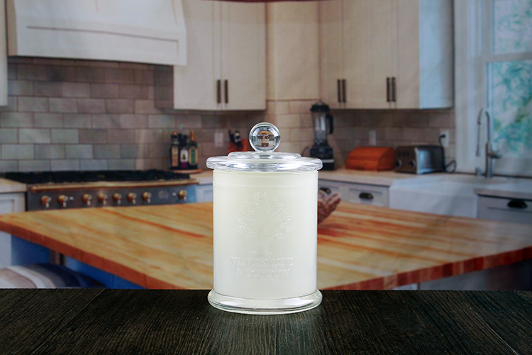 embossed glass candle holder