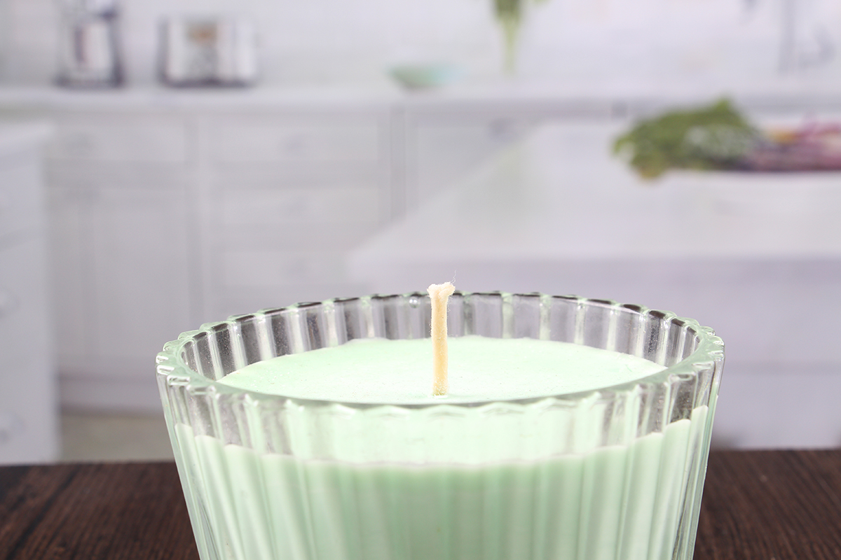 Glass bowl candle holder