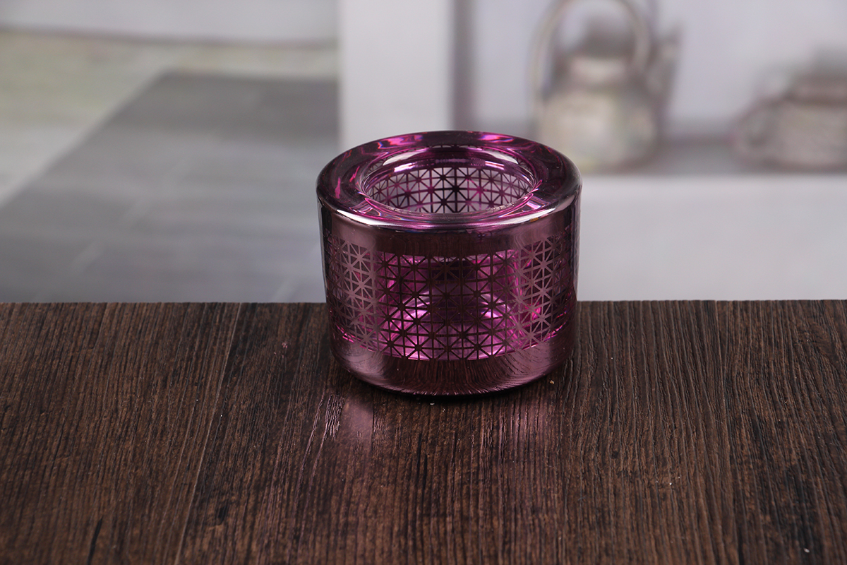 Purple thick candle holders