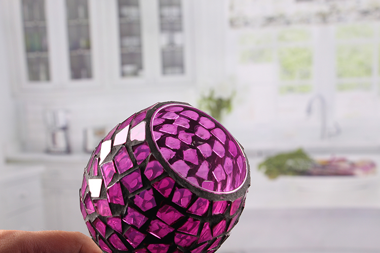 Mosaic candle holder set