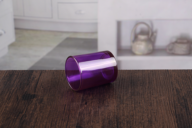 Purple candle holders
