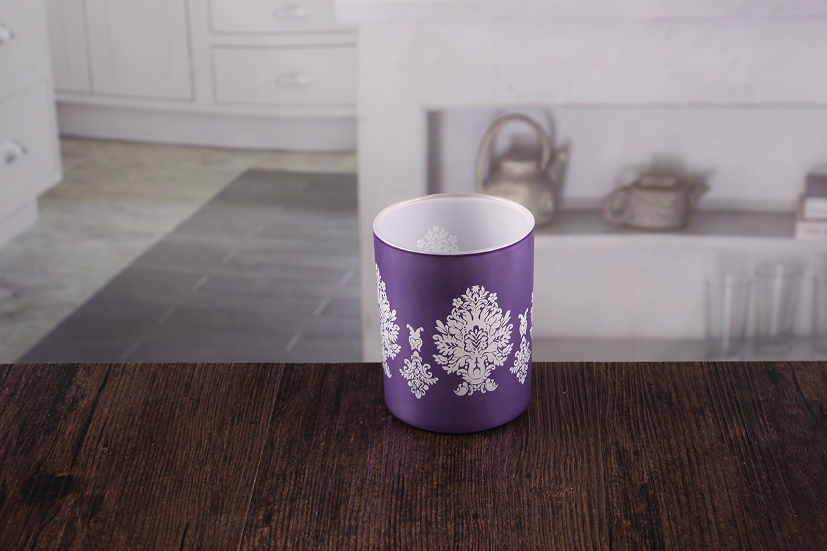 Glass candle container