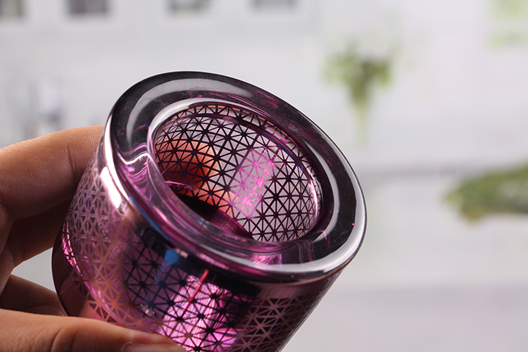 Purple candle holders